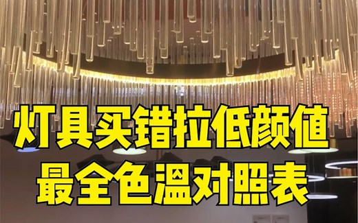 灯具最全色温对照表