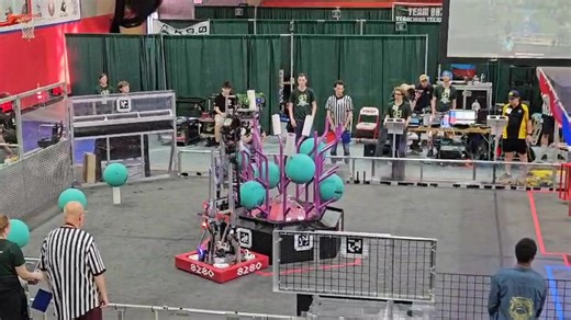 An amazing autonomous sequence between FRC 1701 and FRC 8280 at the Detroit City Championship final. | K9.0 Robotics | Facebook