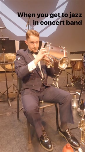 When you get to JAZZ in concert band featuring Airman 1st Class Jonah Kelly #trumpet #jazz #concertband #airforce | USAF Band of Mid-America