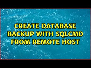 Create database backup with sqlcmd from remote host