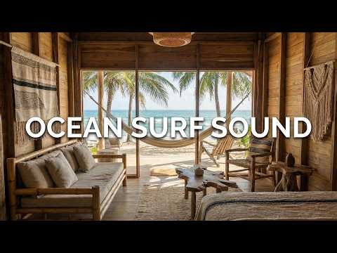 Calming Ocean Surf & Palm Leaves Rustling | Nature Sounds for Study and Focus