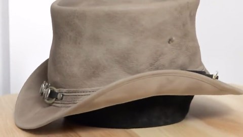 Handcrafted Distressed Brown Leather Top Hat - Unique Steampunk/cowboy Westren Style - Etsy