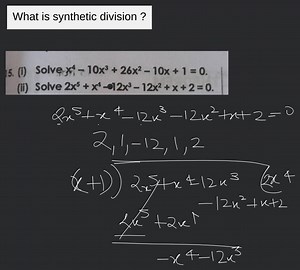 What is synthetic division ?... | Filo