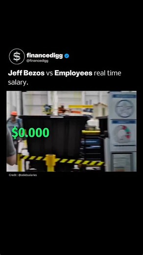 financedigg℠ on Instagram: "Jeff Bezos vs Employees real time salary comparison by @theinvestmenthq Credit 🎥 : All the video clips or animation credits goes to the respected owner or creator. #usamoney #usaentrepreneurs #usafinance"