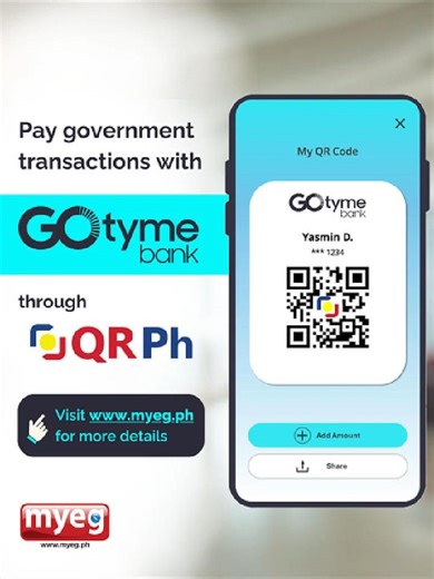 Use your GOTyme account to pay for government transactions via QRPh on MYEG. Simply visit www.myeg.ph, select your government transaction, choose QRPh as your payment option, and scan the displayed QR code using your GOTyme mobile app. @gotymebank #gotymebank #gotyme #qrph #myeg #myegph #myegphilippines #onlinepayment #onlinepayments #fyp #fyppppppppppppppppppppppp #foryou #foryoupage