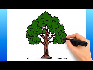 How To Draw An Oak Tree (Easy Drawing Tutorial)