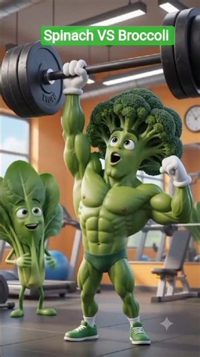 🥦🥬 Spinach vs Broccoli: Which Builds Muscle Faster? 💪 #Shorts