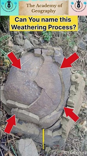 Type of weathering | #weathering #geography #geology #shorts