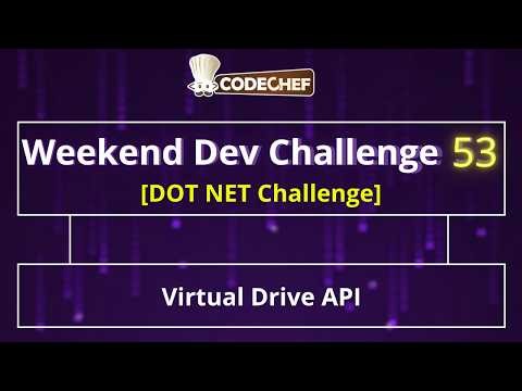 Virtual Drive API | Weekend Dev 53 | Dot Net Projects
