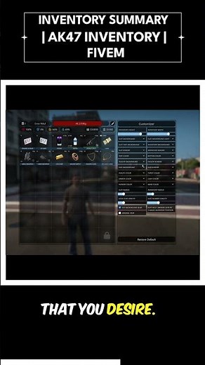 Inventory Summary | Ak47 Inventory | #fivem #gta5 #roleplay #gtaonline #gtarp