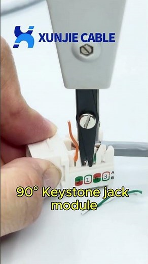 How to connect a 90° Keystone jack module using a cat6 VNA test cable? #cat6 #cable #cabling