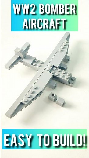How to build a Lego WW2 Bomber Aircraft - Simple Tutorial #shorts #lego #diy