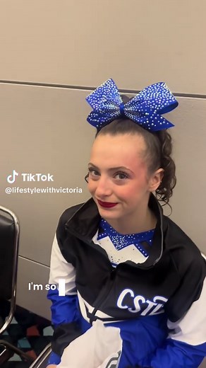 After not posting the end result here it is after hours of actually doing her hair it is still secured and looks good. The ponytail stayed high, hair is still slicked back. Find a great gel that works for your hair type, a good slick back brush and use got2b glued for the last step. That’s the most important! Also Make sure to WET THE HANDS AND GEL before applying to hair. It’s the best way the got2bglued works without being white or to “globby” #comphair #cheermom