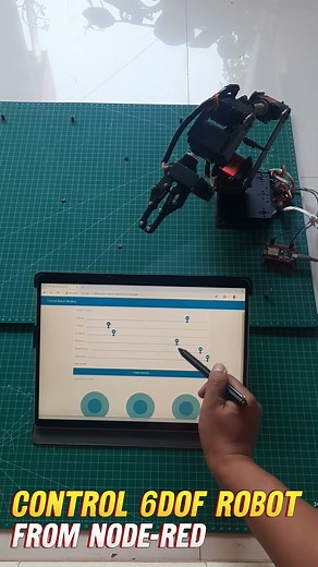 Control 6DOF Robot from Node-RED Dashboard Using Modbus Communication