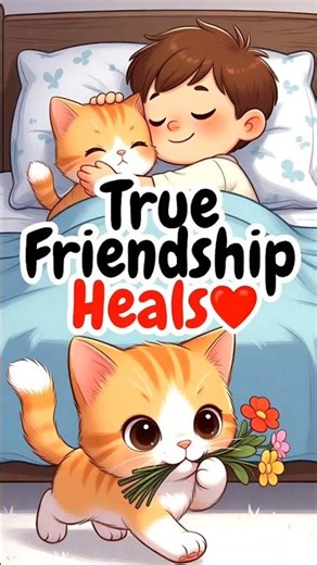 Kitten Milo Heals Sick Boy ❤️ Heartwarming AI Pet Story #shorts