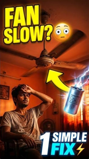 “Ceiling Fan Slow? 😳 Full Speed पर भी हवा कम क्यों? (Fix in 2 Min)” #prototypetoproduct
