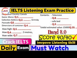 IELTS Listening Practice Test 2025 with Answers | IELTS LISTENING