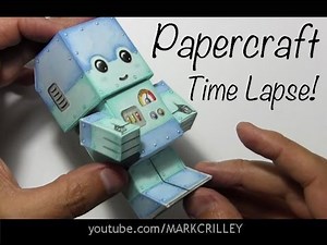 Drawing Time Lapse: Chibi Robot Paper Craft