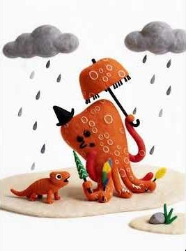 Mr. Octopus Sells Umbrellas ☔🐙 | The Cutest Felted Animation Story Ever Made!