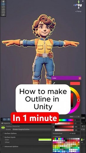 How to Make Outline in Unity URP #unity #gamedev