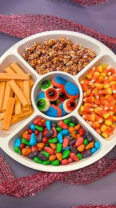 The Colorful Spooky Candy Platter for some sweet Halloween vibes. 🎃🍬 What's your favorite Halloween treat? 👻✨ #CandyFunhouse #ASMR #SpookySeason #ColorfulTreats #CandyPlatter | Candy Funhouse