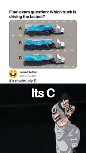 Which Truck Is Actually Fastest 🤔 #physics #meme #shorts