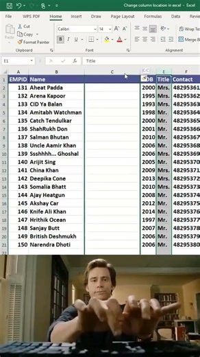 How to change column location in Excel ‼️