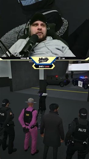 A game with the pros...😂🔥👮‍♂️ | JustNdrew on Twitch | GTA Roleplay #ytshorts #shorts #twitch