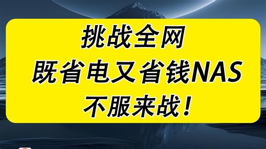 全网最省电省钱NAS，不服来战