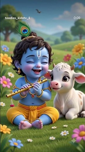 krishna birth song 🪈🧿 #nurseryrhymes #3dcartoon #babysongs #kidsrhymes #kidscartoon