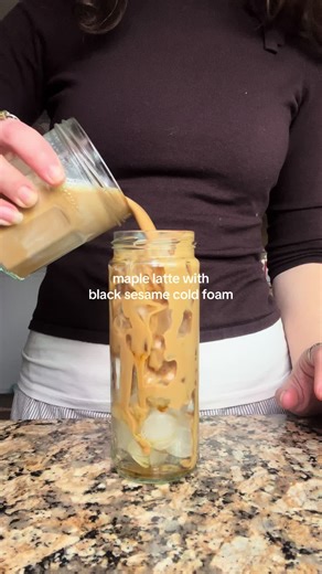 Homemade Black Sesame Syrup for Lattes