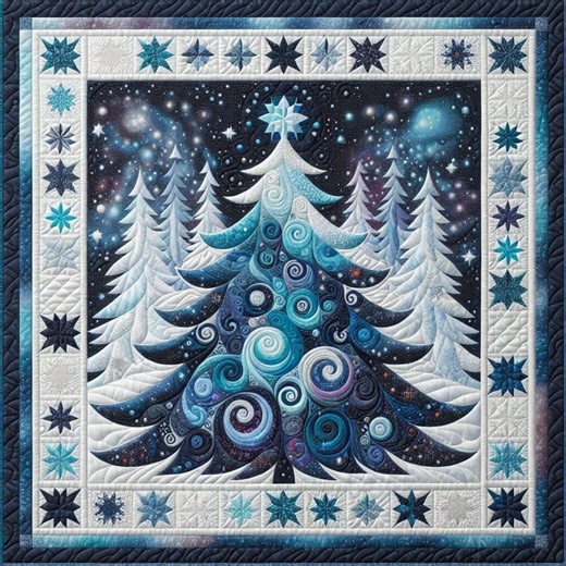 Quilt Fabric Panels – Twilight Frost Sewing Art - Etsy