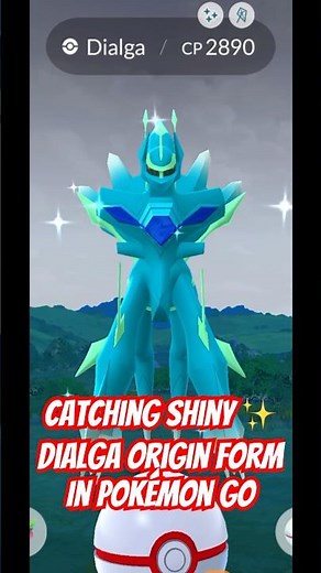 Catching Shiny Dialga Origin Form in Pokémon GO | Raid Hour #pokemon #pokemongo #shinypokemon