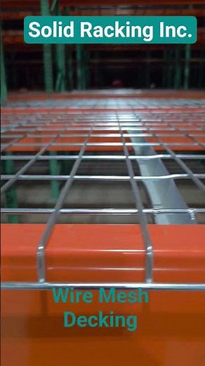 Steel Wire Mesh Decking of Warehouse Rack in GA, USA.