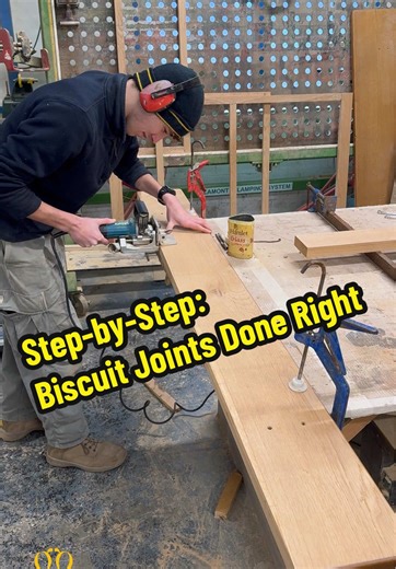 Seamless Oak Shelves Using Precision Biscuit Joinery