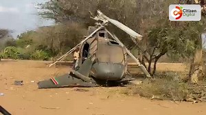 39K views · 818 reactions | Kenya Air Force helicopter crashes after hitting a tree during take-off at Chemolingot Stadium, Baringo County. All passengers disembarked safely and are in stable condition. | Citizen TV Kenya | Facebook