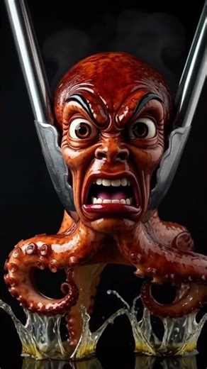 Angry 3D Octopus Transformation 🔥🐙