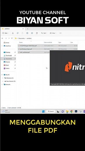 Merge PDF Files using Nitro PDF #shorts #pdf #nitro