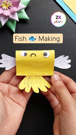DIY Paper Fish Making 🐟 | Paper Fish Making Ideas #shorts #diy #craft #art #ytshorts