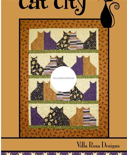 Cat City Quilt Pattern, Beginner Friendly Villa Rosa Design - Etsy