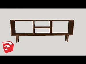 Sketchup Furniture Tutorial // Mid-Century Record Player Cabinet
