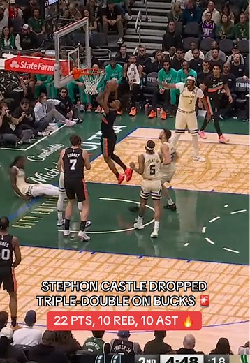 Stephon Castle's Triple-Double Sets Spurs Ablaze