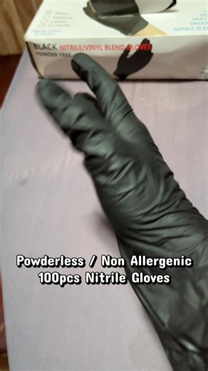 100pcs Nitrile Gloves Box — Powderless, Non-Allergenic Disposable Gloves