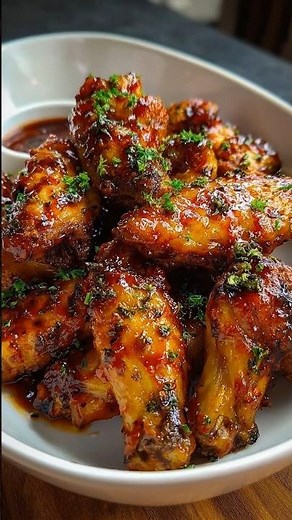 Sticky Juicy Korean Chicken Wings🍗🍗, RECIPE ⬇️ #chickenwings #chickenwingsrecipe #wings #koreanwings