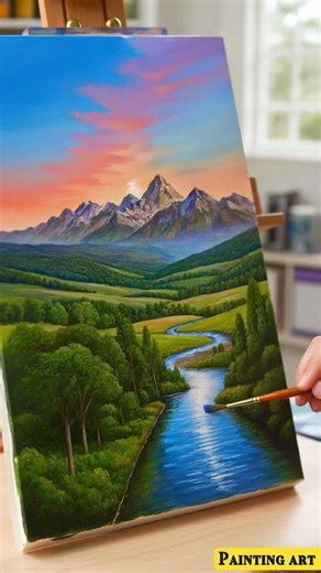 #ai ✨beautiful nature view #painting #artist #aiart #art #youtubeshorts #sortvideo