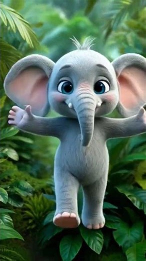 Cute baby elephant dancing #funny #cartoon #dance #video #viral #viralvideo