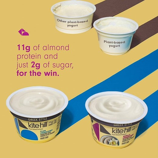 Looking for a dairy-free, keto-friendly, AND plant-based Greek yogurt? Go with the front runner, with 11g of plant protein and just 2g of sugar - Kite Hill. | Kite Hill