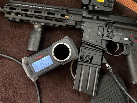 进口全钢内构 HK416 MWS系统 6mm口径 跑分 140  gas双夹 wargame 发射器 可升级HPA动力系统