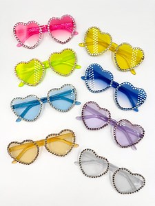 SET OF 8 ~ Springtime Pastels Swarovski Crystal Heart Shaped Sunglasses - Etsy UK