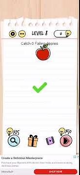 Brain test tricky puzzles level 8 solution or Walkthrough